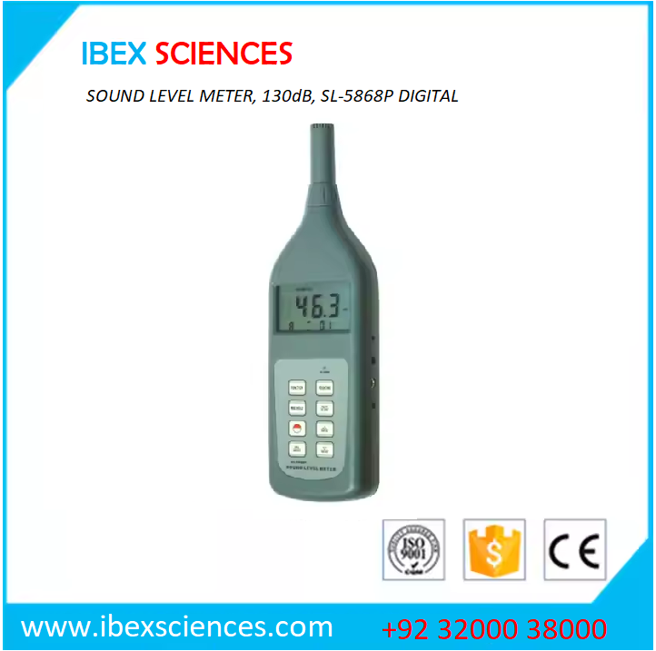 DIGITAL SOUND LEVEL METER, 130dB, SL-5868P - IBEX SCIENCES - Scientific ...